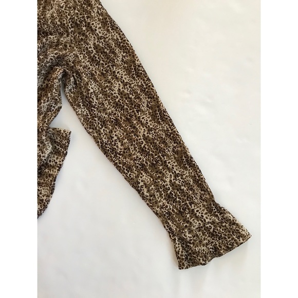 JM Collection Women’s Plus Size Brown Multicolored Long Sleeve Top Size 18 - Picture 3 of 6